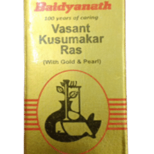 Baidyanath Basant / Vasant Kusumakar Ras with Gold and Pearl 30 tabs