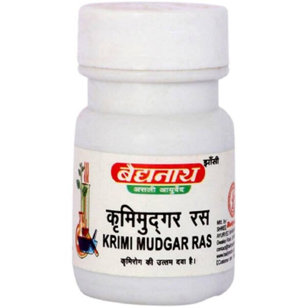 Baidyanath Jhansi Krimi Mudgar Ras Tablets 40 Tablets