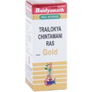 Baidyanath Jhansi Trailokya Chintamani Ras (With Gold) 10 Tabs
