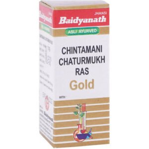 Baidyanath Jhansi Chintamani Chaturmukh Ras With Gold 10 Tabs