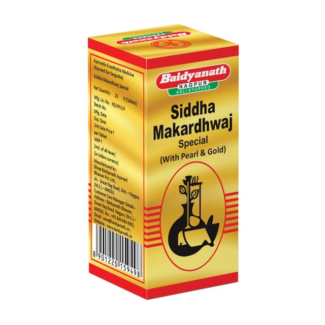 Baidyanath Siddha Makardhwaja Special - 10 tabs Pack of 2