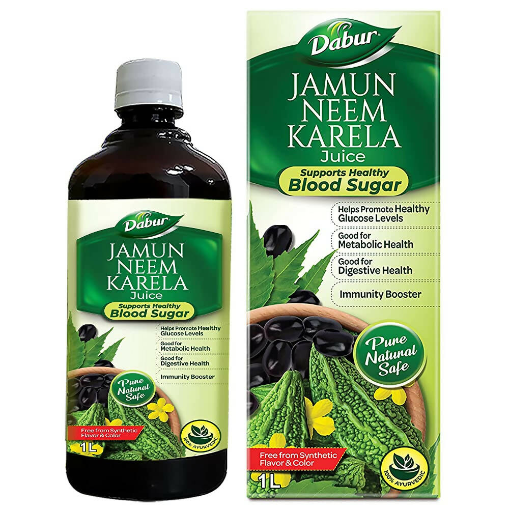 Dabur Jamun Neem Karela Juice - 1 L Pack of 2