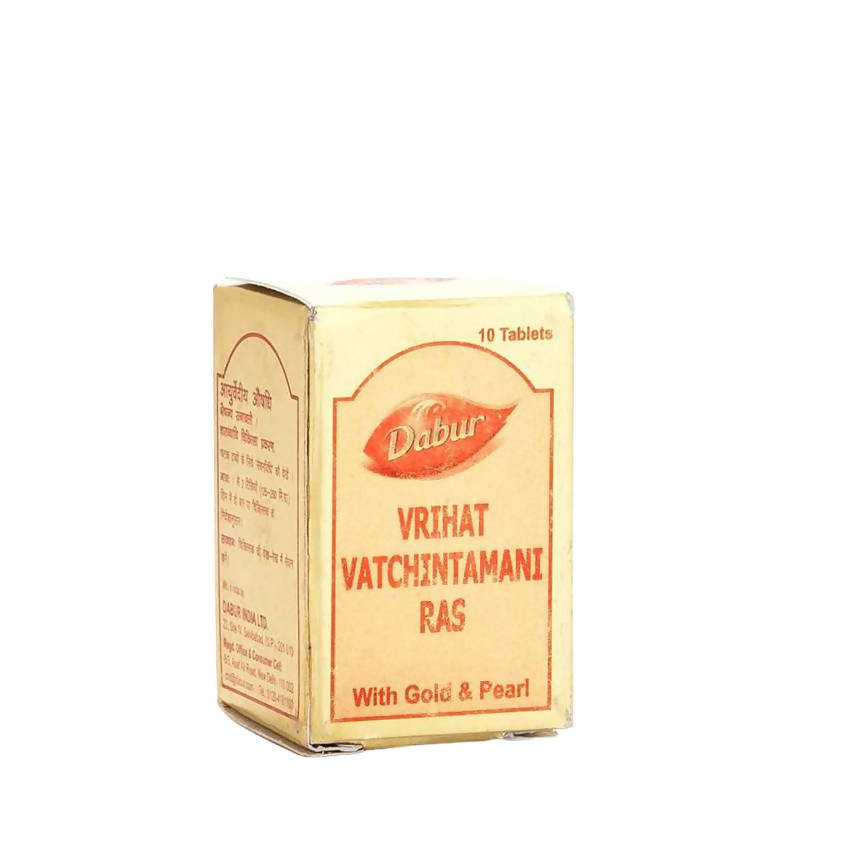 Dabur Vrihat Vatchintamani Ras With Gold And Pearl - 10 Tabs Pack of 2