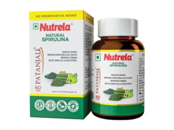 Patanjali Nutrela Natural Spirulina - 60 Tabs