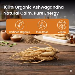 Vlado's Himalayan Organics 100% Organic Ashwagandha Powder 100gm - Withania Somnifera | Pure Ashwagandha Powder Organic -Support Muscle Recovery & Boost Energy Level | USDA Certified for Vitality, Strength & Stress Management | 100gm - Image 2