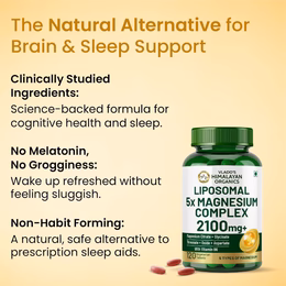 Vlado's Himalayan Organics 5X Strength Liposomal Magnesium Supplement - 2100mg+ with Chelated Magnesium Glycinate | For Sleep, Cramps, Recovery, Nerve & Muscle Function, Clinically Proven, 100% RDA - 120 Tablets - Image 10