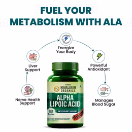 Vlado's Himalayan Organics Alpha Lipoic 300mg | Boost Liver Function, Healthy Blood Sugar, Antioxidant - 60 Veg Tablets - Image 5