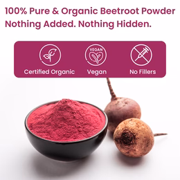 Vlado's Himalayan Organics Beetroot Powder For Face, Skin & Hair I Drinking | Eating | 100% Pure | Boost Energy | Shining Skin | Rich In Antioxidants Natural Brightening, Anti-Aging & Glowing Complexion 100g - Image 2