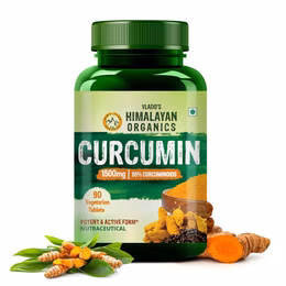 Vlado's Himalayan Organics Curcumin With Biopiperine 1500mg Tablets With 95% Curcuminoids Supplements For Better Absorption | Good For Skin & Joint pains | Immunity Booster for Men And Women - 90 Veg Tablets