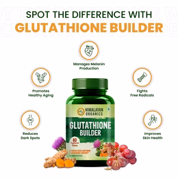 Vlado's Himalayan Organics Glutathione Builder for Anti-Ageing & Skin Brightening with ( Vitamin C, E, B6 & Curcumin ) - 60 Veg Tablets - Image 5