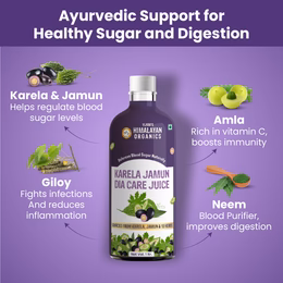 Vlado's Himalayan Organics Karela Jamun Diabetic Care Juice with Neem, Amla, Giloy, Gudmar, Methi, Shatavari, Arjun I Made with 18+ Clinically Proven Natural 100% Ayurvedic Potent Herbs I For Diabetic & Sugar Control I Dia Free Diabic Care Juice - 1L - Image 4
