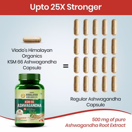 Vlado’s Himalayan Organics KSM66 Ashwagandha 500 Mg I 5% Withania Somnifera I Pure Ashwagandha Men & Women (60 Capsules) - Image 5