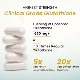 Vlado's Himalayan Organics Liposomal Glutathione 650 mg+ Advanced Liposomal Formula with N-Acetyl L-Cysteine , Vitamin C & B12 - Cellular & Face Health - Helps in Skin Hydration & Skin Glow - Liver Health & Detoxification Support - 30 Veg Capsules - Image 4