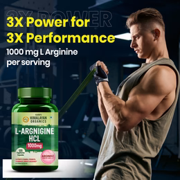 Vlado's Himalayan Organics L-Arginine 1000 mg With Chromium Picolinate Supplement | Improve Muscle Growth Boost Energy And Stamina | Good For Men And Women - 120 Veg Caps - Image 5