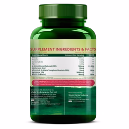 Vlado’s Himalayan Organics L-Glutathione Reduced + With Hyaluronic Acid Vitamin E + Biotin | Support Skin Health | Reduce Dark Spot | Antioxidant Support - 30 Veg Tablets - Image 4