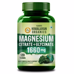 Vlado's Himalayan Organics Magnesium Complex Supplement | 1660mg | with Magnesium Glycinate, Magnesium Citrate, Magnesium Oxide - 120 Veg Tablets