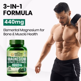 Vlado's Himalayan Organics Magnesium Complex Supplement | 1660mg | with Magnesium Glycinate, Magnesium Citrate, Magnesium Oxide - 120 Veg Tablets - Image 3