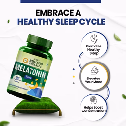 Vlado's Himalayan Organics Melatonin 10 MG Healthy Sleep Cycle | Helps Stress & Anxiety Relief | Improve Concentration | Non-Habit Forming (120 Tablets) - Image 4