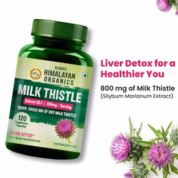 Vlado's Himalayan Organics Milk Thistle Extract Silymarin 800mg/Serve - 120 Vegetarian Capsules - Image 6
