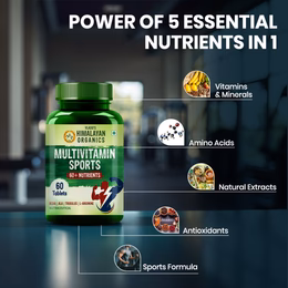 Vlado's Himalayan Organics Multivitamin Sports with 60 + Vital Nutrients & 13 Performance Blends with Enzymes – 60 Tabs - Image 4