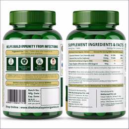 Vlado's Himalayan Organics Natural Liposomal Vitamin C Supplements Amla Extract With Zinc For Immunity & Skincare | Antioxidant Vitamin, Skin Rejuvenation I Vitamin C Tablets - 120 Veg Tablets - Image 2