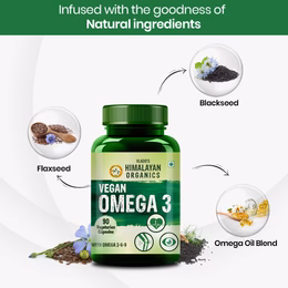 Vlado's Himalayan Organics Omega 3 6 9 Vegan Natural Nutrition Supplement for Muscle, Bone , Heart & Skin - 90 Capsules - Image 6