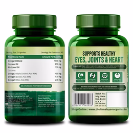 Vlado's Himalayan Organics Omega 3 6 9 Vegan Natural Nutrition Supplement for Muscle, Bone , Heart & Skin - 90 Capsules - Image 8