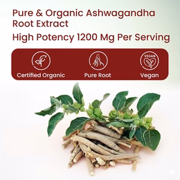 Vlado's Himalayan Organics Organic Ashwagandha 1200mg Tablets | Stress & Anxiety Relief Tablets | Ashwagandha Powder tablet 1000 mg | Rejuvenates Mind & Body General Wellness - 60 Tablets, - Image 7