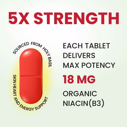 Vlado's Himalayan organics - Organic Niacin (Vitamin B3 ) 18 mg / Serving - for Vascularity & Increase Cellular Energy - 45 Veg Tablets - Image 5