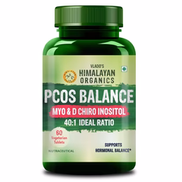Vlado's Himalayan Organics PCOS Multivitamin Supplement 2000mg Myo-Inositol, Caronositol, Folate, Chromium, Calcium & Vitamin D | 60 Veg Tablets