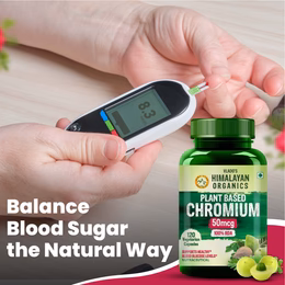 Vlado's Himalayan Organics Plant Based Chromium 50mcg | Supports Healthy Blood Glucose Level - 120 Veg Capsule - Image 3