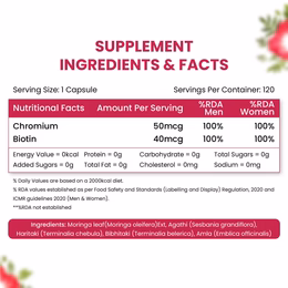 Vlado's Himalayan Organics Plant Based Chromium 50mcg | Supports Healthy Blood Glucose Level - 120 Veg Capsule - Image 2