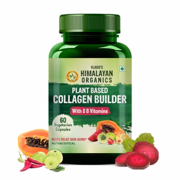 Vlado's Himalayan Organics plant based Collagen Builder for Hair and Skin with Biotin and Vitamin C - 60 Veg Capsules