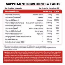 Vlado's Himalayan Organics Plant Based DHT Blocker | Goodness Of Nettle Leaves | 60 Veg Capsules - Image 6