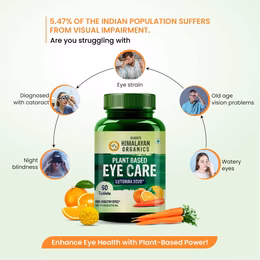 Vlado's Himalayan Organics Plant Based Eye Care Lutein and Zeaxanthin Supplement to Improve Vision, Blue Light & Digital Guard (Lutemax 2020, Orange Extract, Carrot Extract) - 60 Veg Tablets y Title Update kro - Image 3