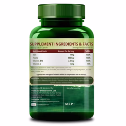 Vlado's Himalayan Organics Plant-Based Iron Supplement With Folate | Improved Hemoglobin & Oxygen Capacity | Stomach Friendly | Boost Energy - 60 Veg Capsules - Image 3