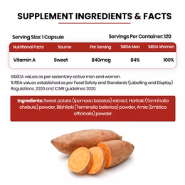 Vlado's Himalayan Organics Plant-Based Vitamin A Supplement Supports Healthy Eye Sight | Natural Anti-Oxidant (120 Capsules) - Image 6