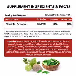 Vlado's Himalayan Organics Plant-Based Vitamin B6 | Supports Immunity, Brain Health (120 Capsules) - Image 6