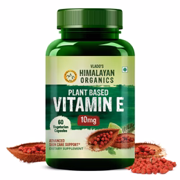 Vlado's Himalayan Organics Plant Based Vitamin E Capsules (Non GMO Sunflower, Aloevera, Argan) - 60 Capsules