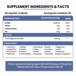 Vlado's Himalayan Organics Probiotics Supplement 50 billion CFU with Prebiotics 150mg for Digestion, Gut Health & Immunity - 60 Veg Capsules - Image 6