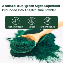 Vlado's Himalayan Organics Spirulina Powder (100g) | For Men & Women | Contains 62% Protein I Natural Superfood | Rich in Protein, Vitamins & Minerals | Boost Energy & Immunity | Support Digestion & Skin health - Image 2