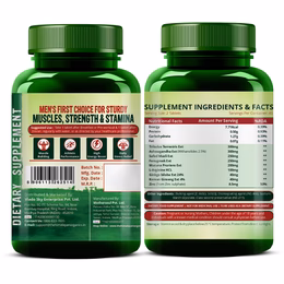 Vlado's Himalayan Organics Testosterone Booster | Supports Muscle & Energy Boost | With Tribulus, Ashwagandha & Safed Musli & Zinc | 90 Veg Tabs - Image 8