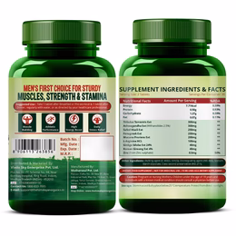 Vlado's Himalayan Organics Testosterone Booster | Supports Muscle & Energy Boost | With Tribulus, Ashwagandha, Safed Musli & Zinc | 60 Veg Tabs - Image 8