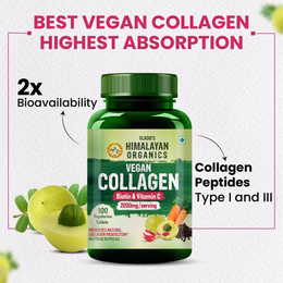 Vlado's Himalayan Organics Vegan Collagen 2000Mg With Biotin And Vitamin C (100 Tablets) - Image 3
