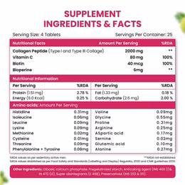 Vlado's Himalayan Organics Vegan Collagen 2000Mg With Biotin And Vitamin C (100 Tablets) - Image 6