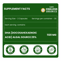 Vlado's Himalayan Organics Vegan Omega 3 - 1120 MG Supplement | 3X Strength | Veg DHA | Vegetarian Omega 3 | Algal DHA | Plant Based | No Fish oil Used I Healthy Heart, Joints & Eyes I Omega Capsules for Men & Women- 60 Veg Capsules - Image 6