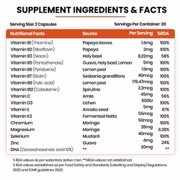 Vlado’s Himalayan Organics Vegan Omega-3 Capsules with plant based Multivitamin, EPA, DHA, 25+ Ingredients - 60 veg capsules - Image 6