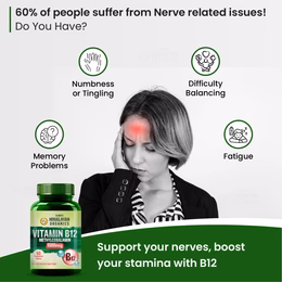Vlado's Himalayan Organics Vitamin B12 Tablets 1500 mcg -Active form of Methylcobalamin Vitamin B12 Supplements for Men & Women- 60 Veg Tablets - Image 6