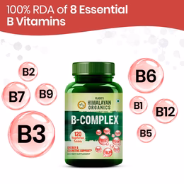 Vlado's Himalayan Organics Vitamin B Complex with 100% RDA B1, B2, B3, B5, B6, B7, B9 & B12 Supplement to Support Cognitive Health - 120 Veg Tablets - Image 6