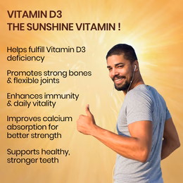 Vlado's Himalayan Organics Vitamin D3 5000IU - Chewable Vitamin D Tablets | Cholecalciferol Vitamin D3 Supplement for Bone & Immunity | For Men And Women | Orange Flavour - 60 Tablets - Image 3